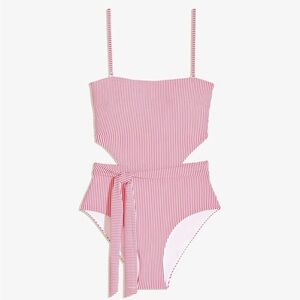 Onia Striped Pink One Piece Swimsuit